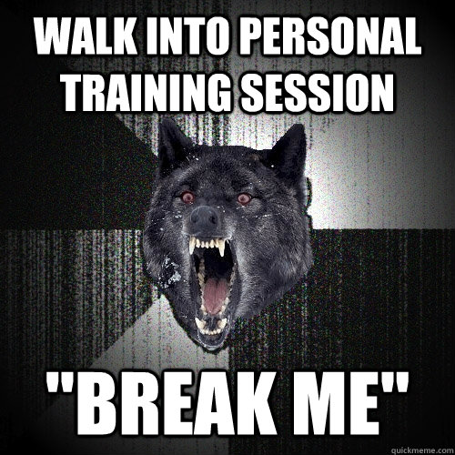 Walk into personal training session 