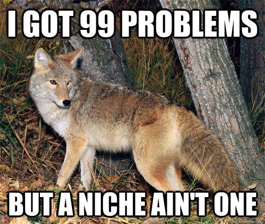 I GOT 99 PROBLEMS BUT A NICHE AIN'T ONE - I GOT 99 PROBLEMS BUT A NICHE AIN'T ONE  eco coyote