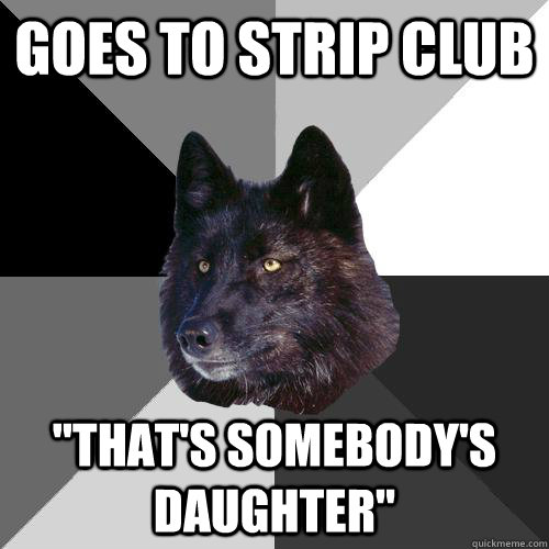 goes to strip club 