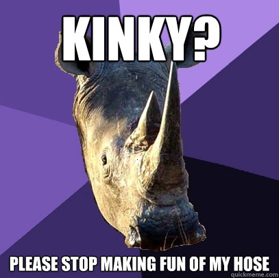 Kinky? please stop making fun of my hose  Sexually Oblivious Rhino