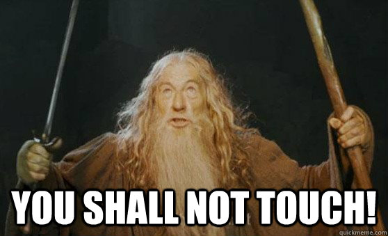  You shall not touch! -  You shall not touch!  Gandalf