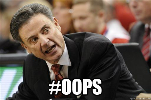  #oops -  #oops  Rick Pitino loses to Georgetown