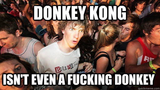 Donkey kong isn't even a fucking donkey  