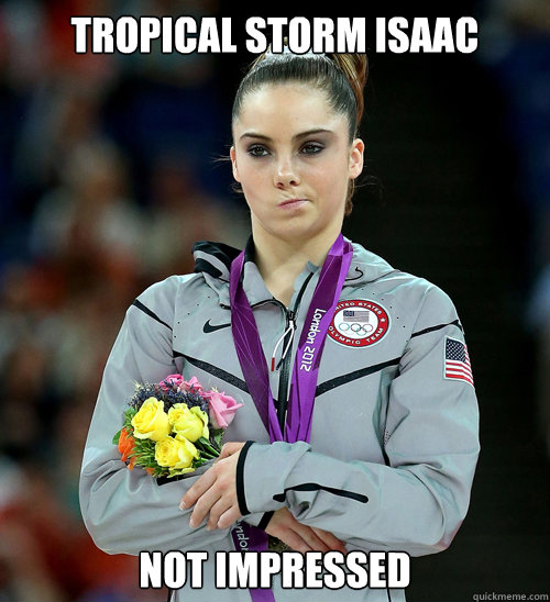 Tropical Storm Isaac Not impressed  McKayla Not Impressed