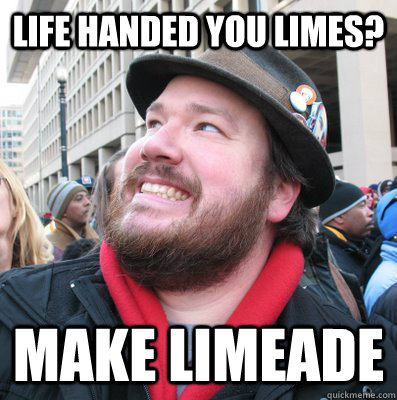 Life handed you limes? MAKE LIMEADE  