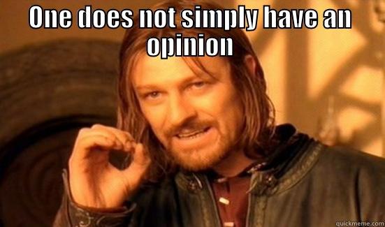 ONE DOES NOT SIMPLY HAVE AN OPINION  Boromir