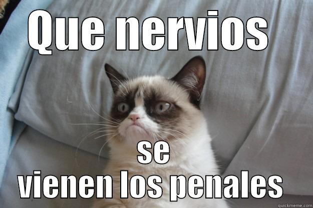 QUE NERVIOS  SE VIENEN LOS PENALES  Grumpy Cat