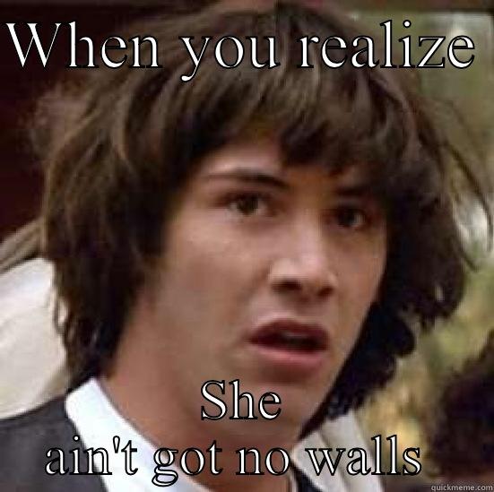 Girls  - WHEN YOU REALIZE  SHE AIN'T GOT NO WALLS  conspiracy keanu