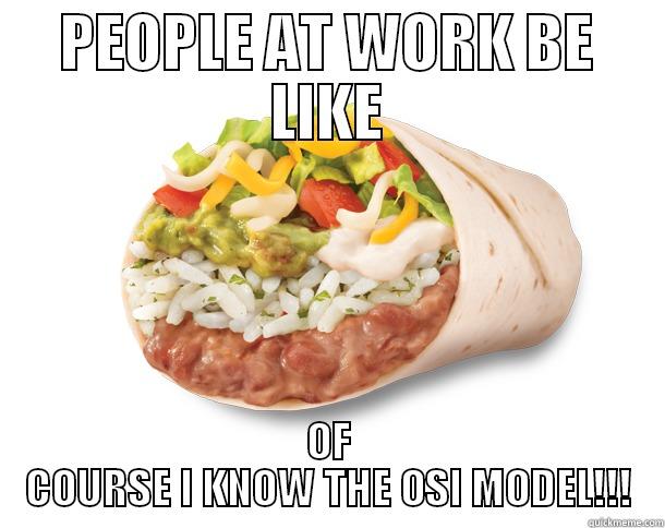 7 LAYER OSI BURRITO - PEOPLE AT WORK BE LIKE OF COURSE I KNOW THE OSI MODEL!!! Misc