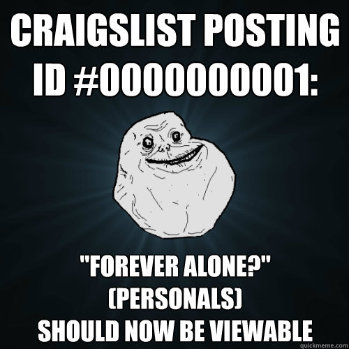 Craigslist Posting ID #0000000001: 