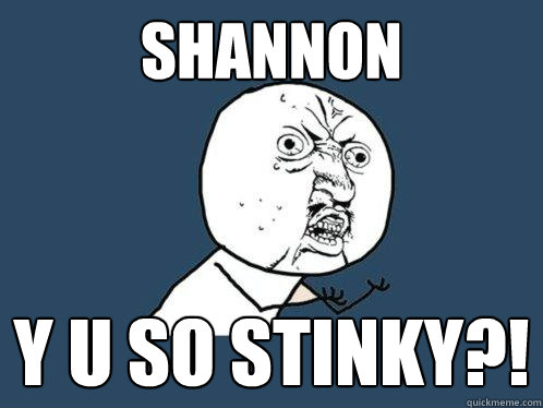 SHANNON y u SO STINKY?!  Y U No