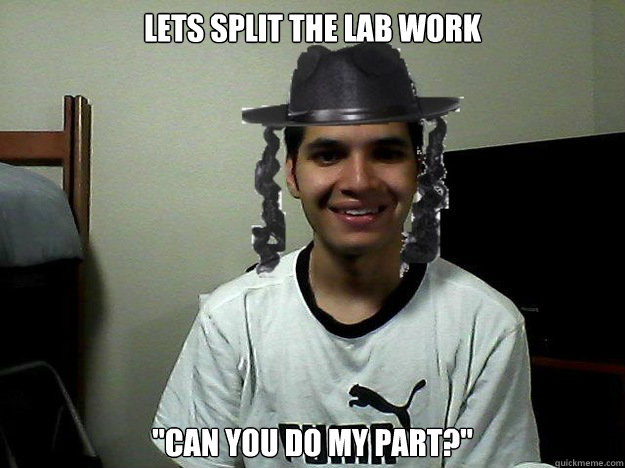 Lets split the lab work 