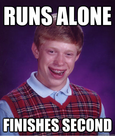 Runs alone finishes second - Runs alone finishes second  Misc