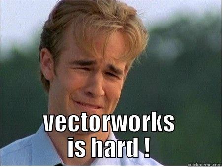  VECTORWORKS IS HARD ! 1990s Problems