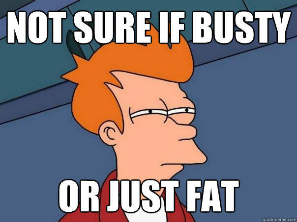 Not sure if busty or just fat  Futurama Fry