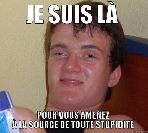 JE SUIS LÀ POUR VOUS AMENEZ À LA SOURCE DE TOUTE STUPIDITÉ 10 Guy