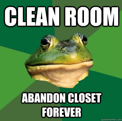 clean room abandon closet forever - clean room abandon closet forever  Foul Bachelor Frog