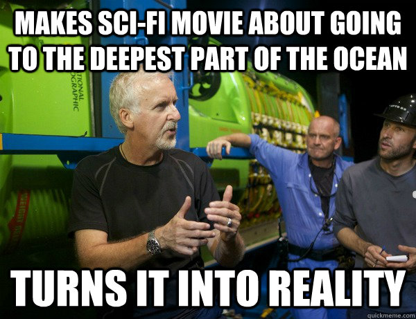 Makes Sci-Fi movie about going to the deepest part of the ocean turns it into reality  