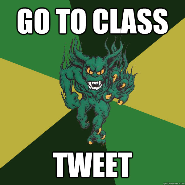 Go to class Tweet  - Go to class Tweet   Green Terror