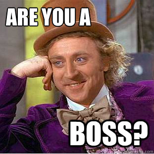 ARE you a  BOSS?  Condescending Wonka