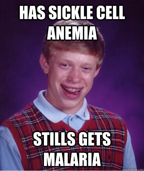 Has sickle cell anemia stills gets malaria - Has sickle cell anemia stills gets malaria  Bad Luck Brian
