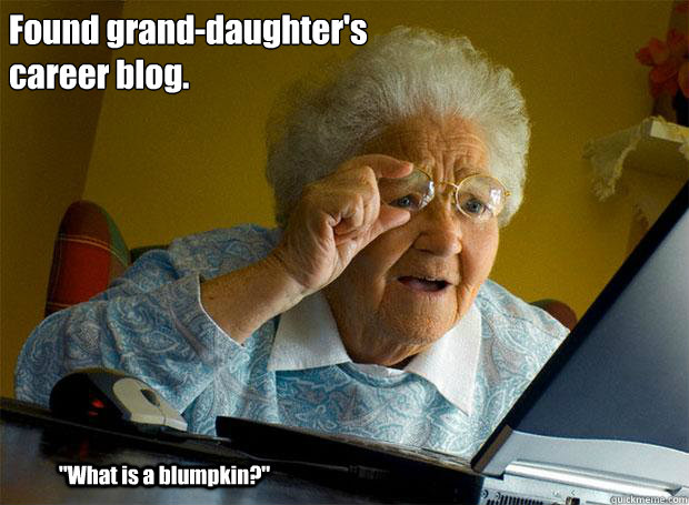 Found grand-daughter's
career blog. 