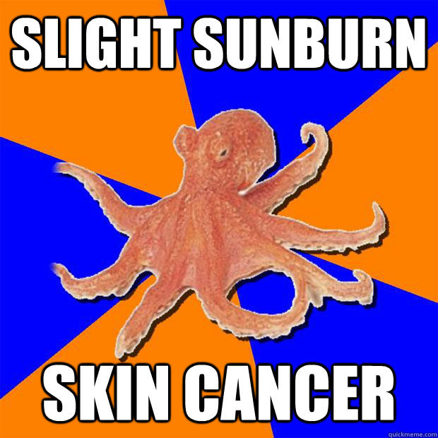 Slight sunburn skin cancer  Online Diagnosis Octopus