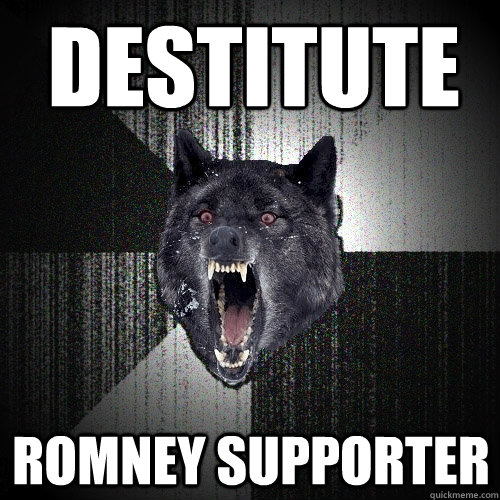 Destitute Romney Supporter  Insanity Wolf