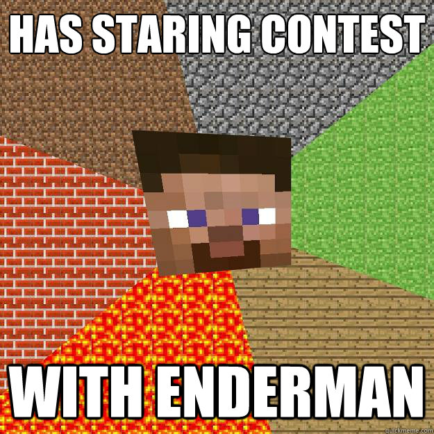 Has Staring Contest With Enderman    Minecraft