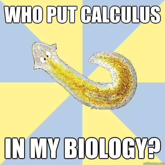 Who put calculus in my biology?  Bio Major Planarian