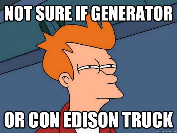 Not sure if generator  Or Con Edison truck  Futurama Fry