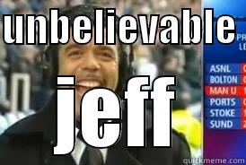 unbelievable jeffery  - UNBELIEVABLE  JEFF Misc