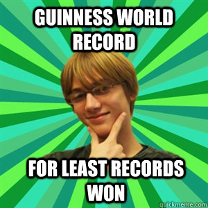 guinness world record for least records won  