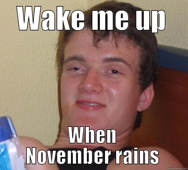 I'm actually proud of this screw up! - WAKE ME UP WHEN NOVEMBER RAINS 10 Guy