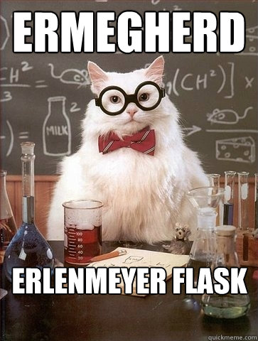 ermegherd  Erlenmeyer Flask - ermegherd  Erlenmeyer Flask  Chemistry Cat