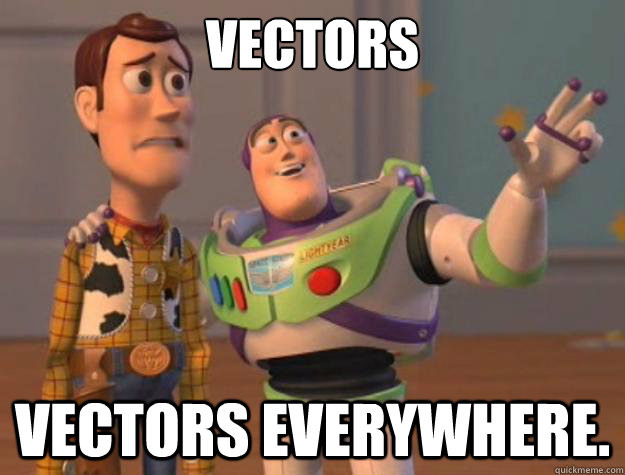 Vectors vectors everywhere.  Toy Story