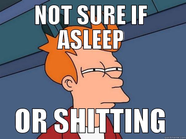 NOT SURE IF ASLEEP OR SHITTING Futurama Fry