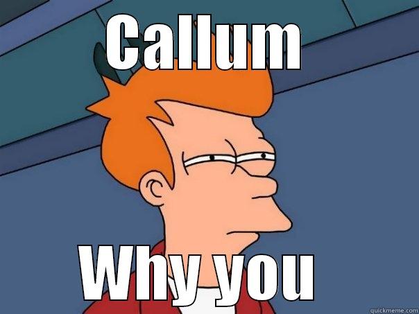 CALLUM WHY YOU  Futurama Fry