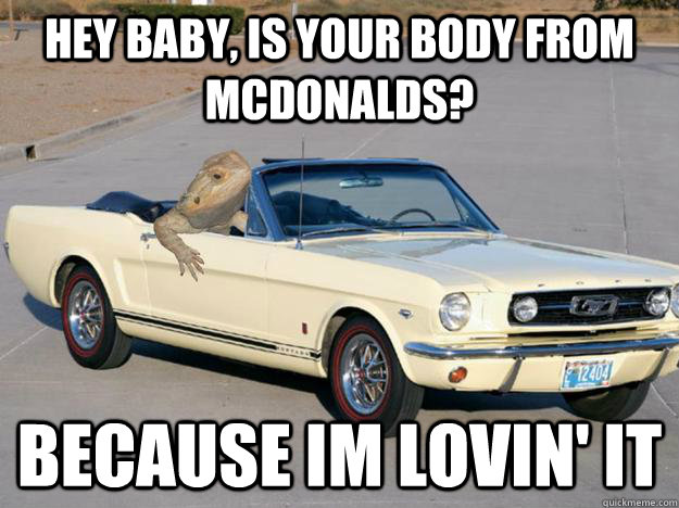 Hey Baby, is your body from McDonalds? Because Im lovin' it  Pickup Dragon