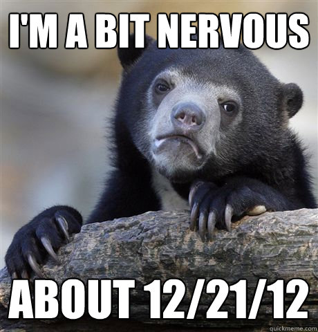 I'm a bit nervous about 12/21/12  Confession Bear