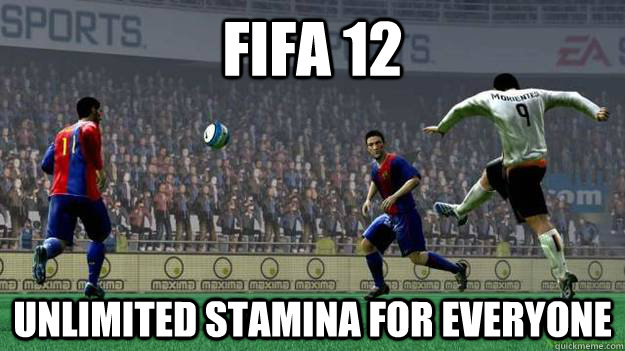 fifa 12 unlimited stamina for everyone  Raging FIFA Problems