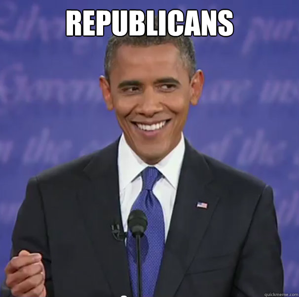 Republicans   - Republicans    Trollface Obama