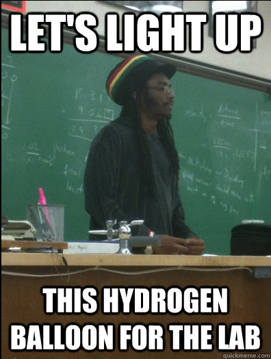 Let's light up this hydrogen balloon for the lab  Rasta Science Teacher