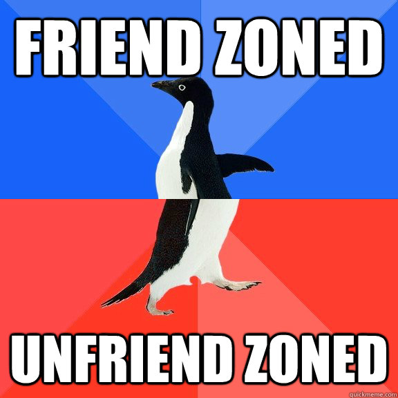 Friend zoned unfriend zoned  - Friend zoned unfriend zoned   Socially Awkward Awesome Penguin