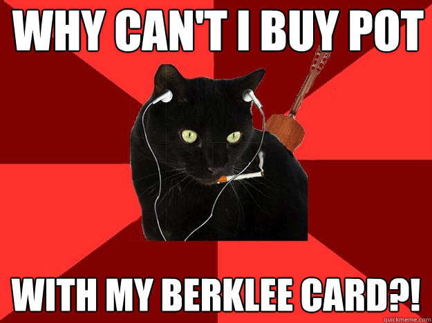 Why can't i buy pot with my berklee card?!  Berklee Cat