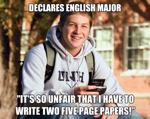 Declares English Major 