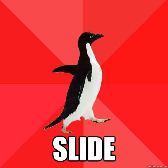  slide  Socially Awesome Penguin