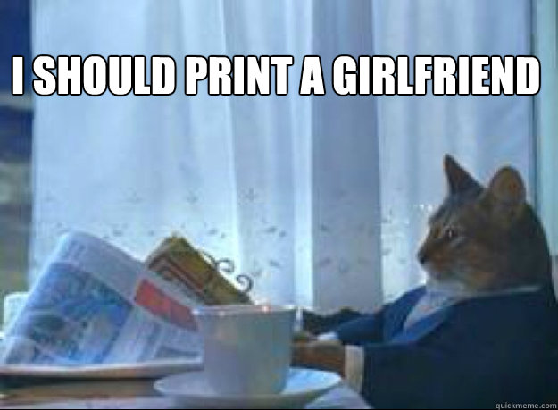 I should print a girlfriend   I should buy a boat cat