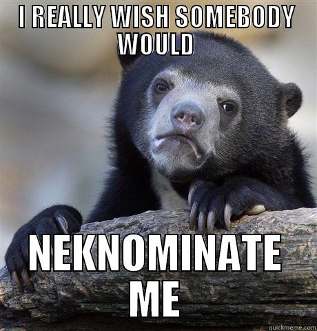 I REALLY WISH SOMEBODY WOULD NEKNOMINATE ME Confession Bear