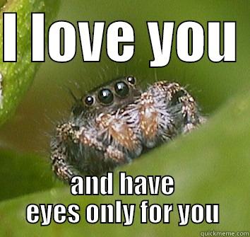 I LOVE YOU  AND HAVE EYES ONLY FOR YOU Misunderstood Spider